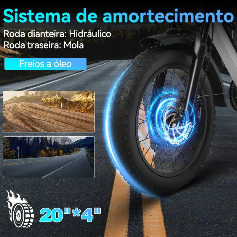 AE7 Bicicleta Elétrica Bateria De Lítio Cavalletta