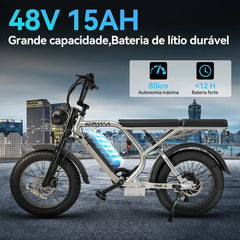 AE7 Bicicleta Elétrica Bateria De Lítio Cavalletta