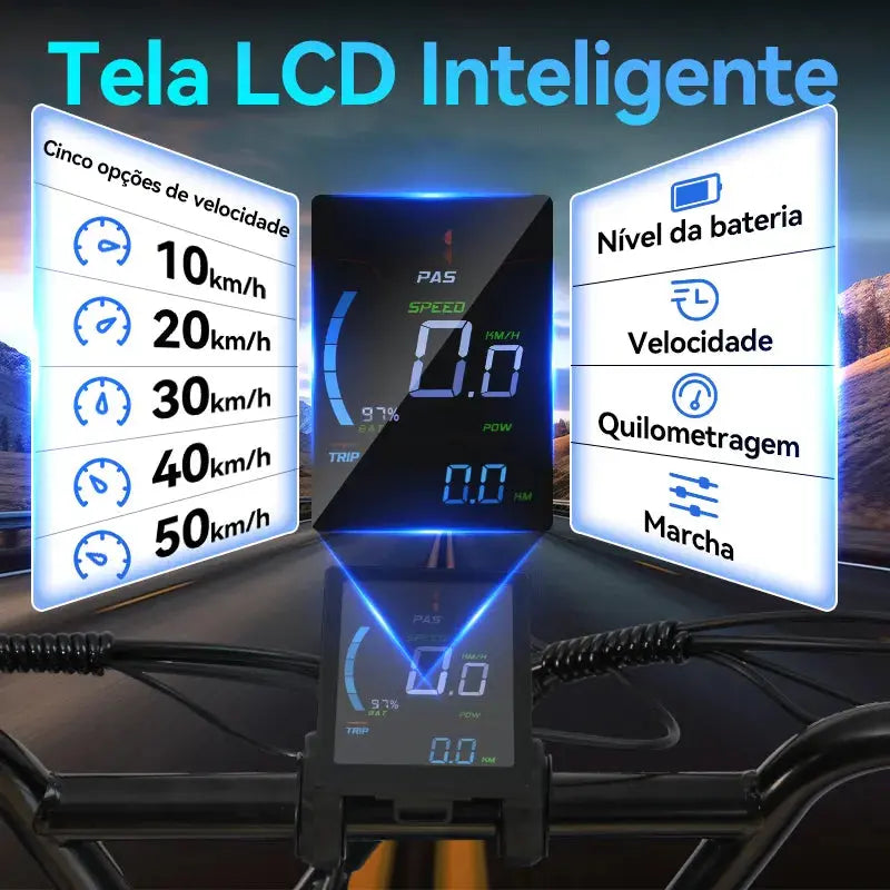 AE7 Bicicleta Elétrica Bateria De Lítio Cavalletta