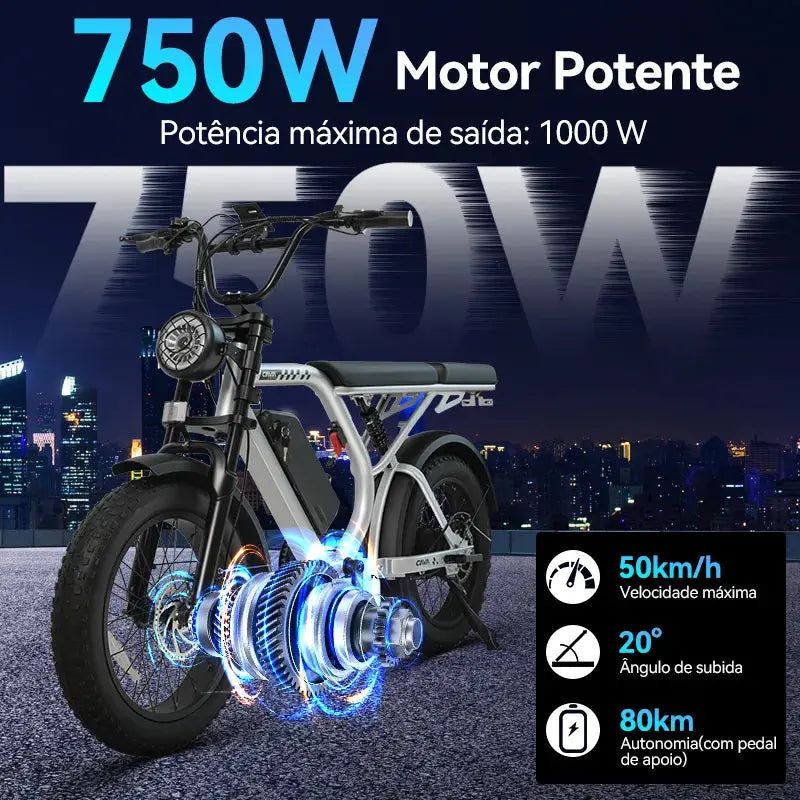 AE7 Bicicleta Elétrica Bateria De Lítio Cavalletta