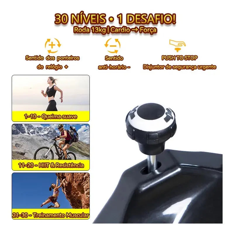 Bicicleta Ergométrica Spinning Cavalletta ZS-290 Roda de Inércia 13kg Cavalletta