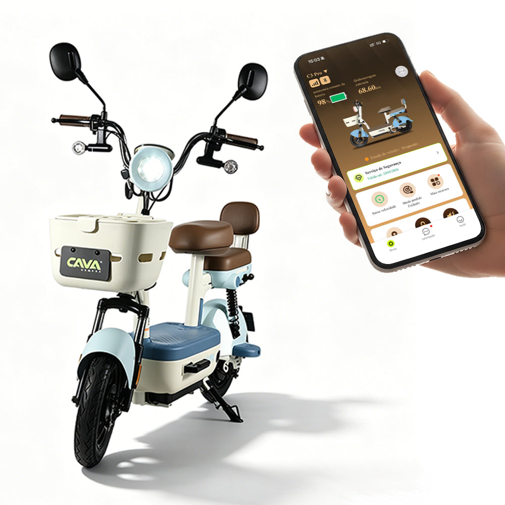 C3pro Scooter Elétrica com App e GPS | Antifurto e 75km Autonomia