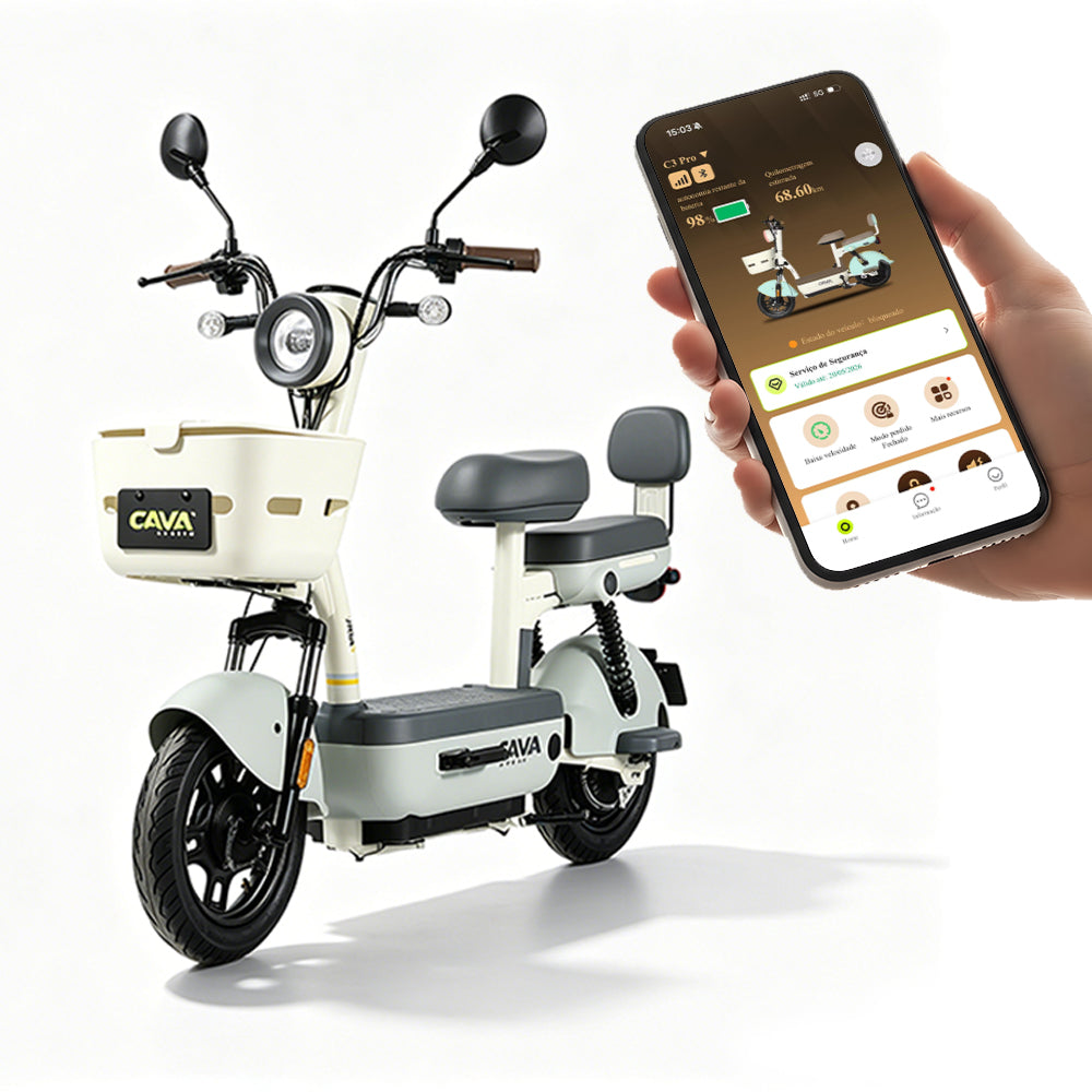 C3pro Scooter Elétrica com App e GPS | Antifurto e 75km Autonomia