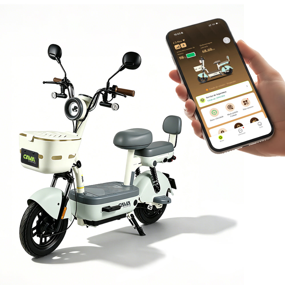 C3pro Scooter Elétrica com App e GPS | Antifurto e 75km Autonomia
