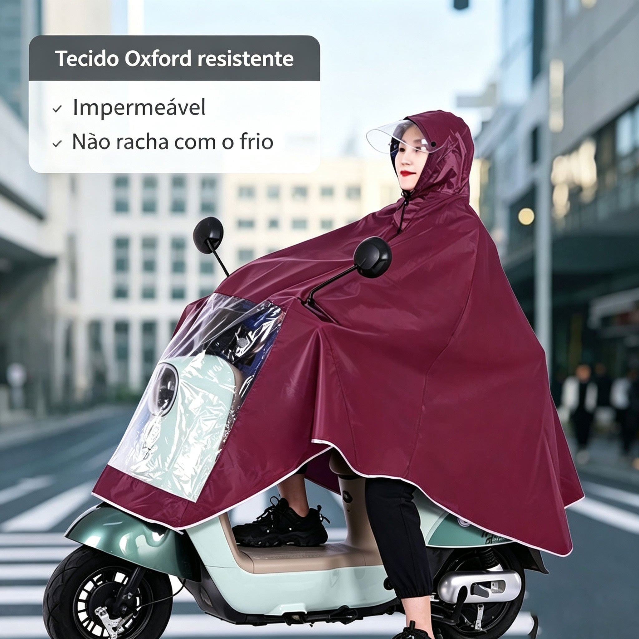 Capa de Chuva Impermeável para Moto e Scooter Elétrica Cavalletta