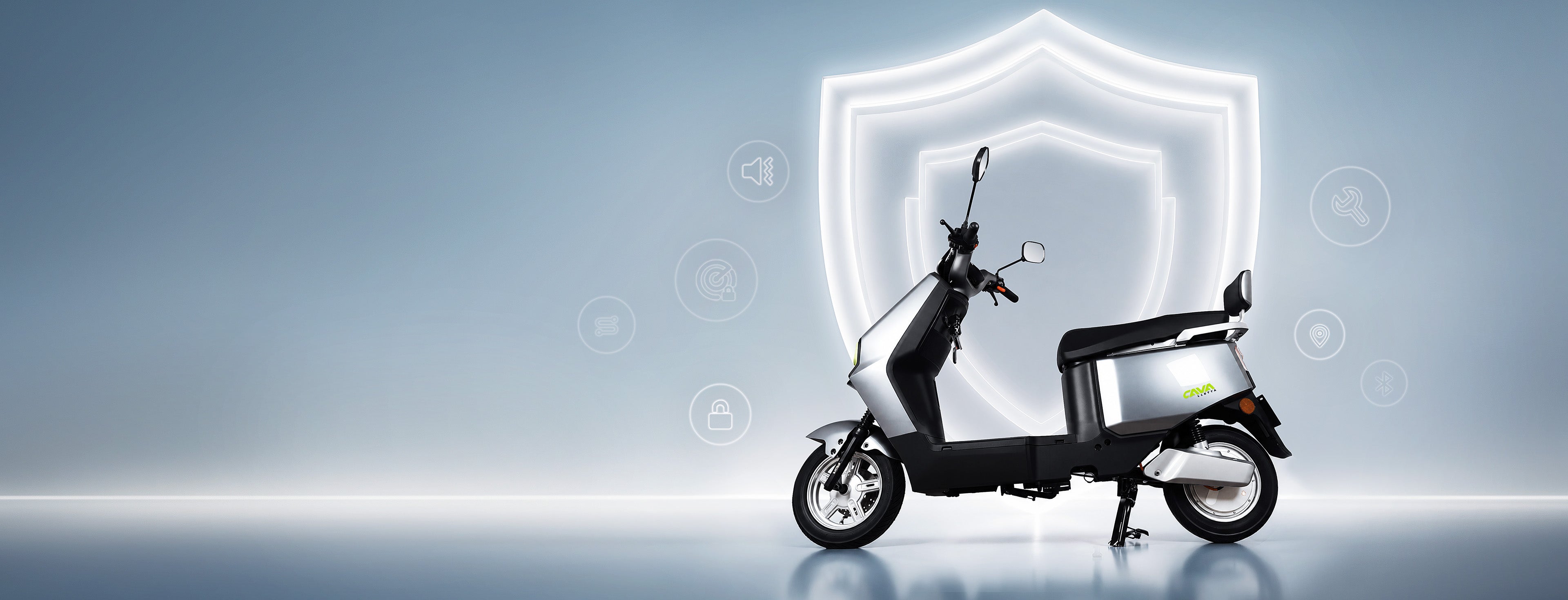 A scooter banner for about us page